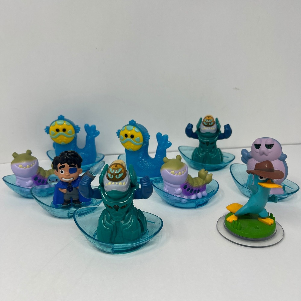 Disney Pixar Figure Lot Multicolor Perry Hiro Monster University Collectible Toy